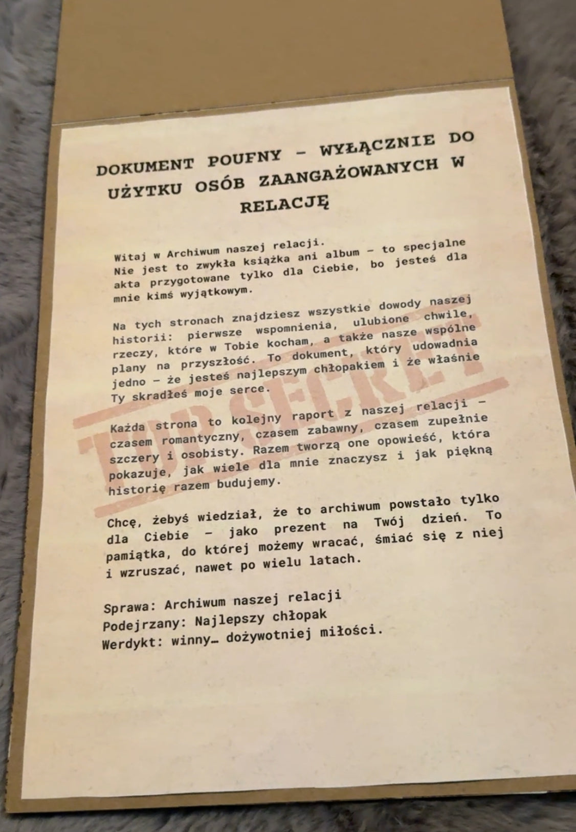 Zestaw DIY „Dla chłopaka, który zmienił moje życie” + „Archiwum naszej relacji” + Gratis!