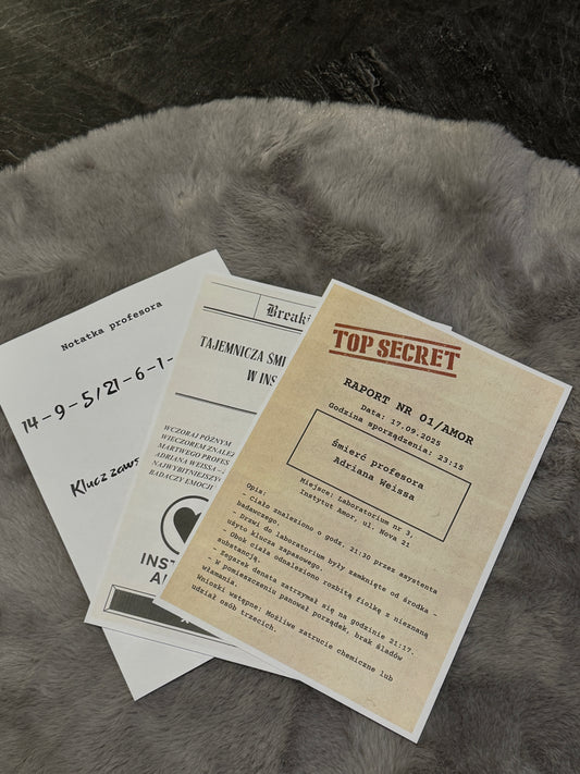 Kto zabił profesora Weissa? - Gra fabularna dla par!